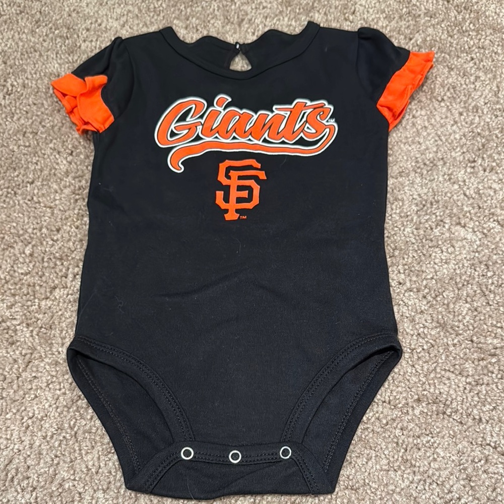MLB Baby Onesie in Black and Orange